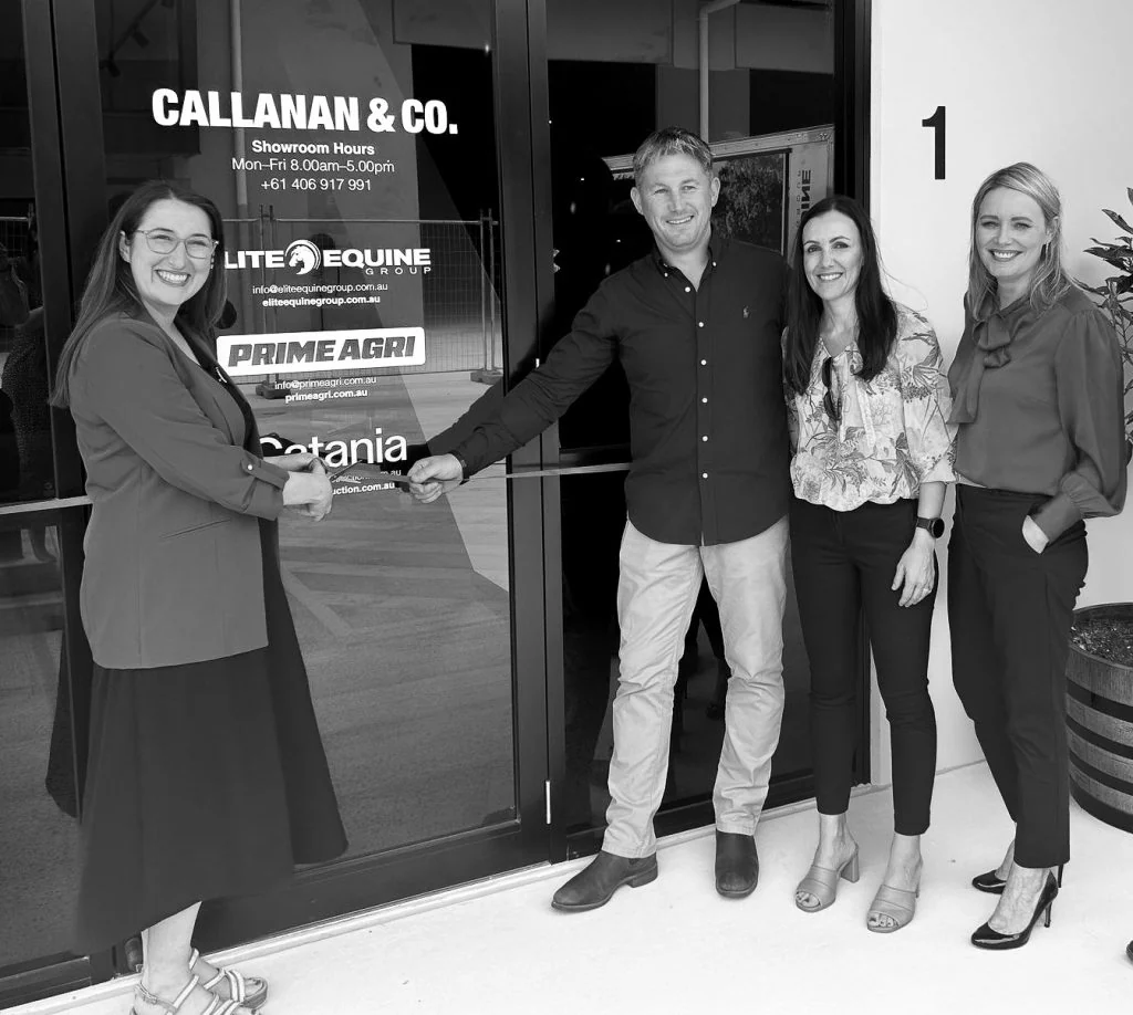 The Elite Equine Group team at the showroom opening